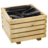 Blumenkasten Schwarz Kieferfarben B: 40 Cm - Schwarz/Kieferfarben, Basics, Holz/Textil (40/40/40cm) - Siena Garden