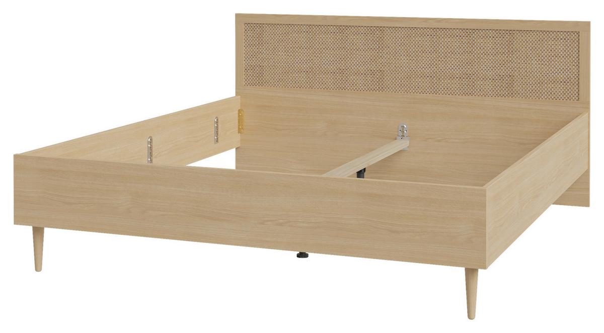 POSTEĽ CALASETTA - farba duba/béžová, Natur, kompozitné drevo (180/200cm)