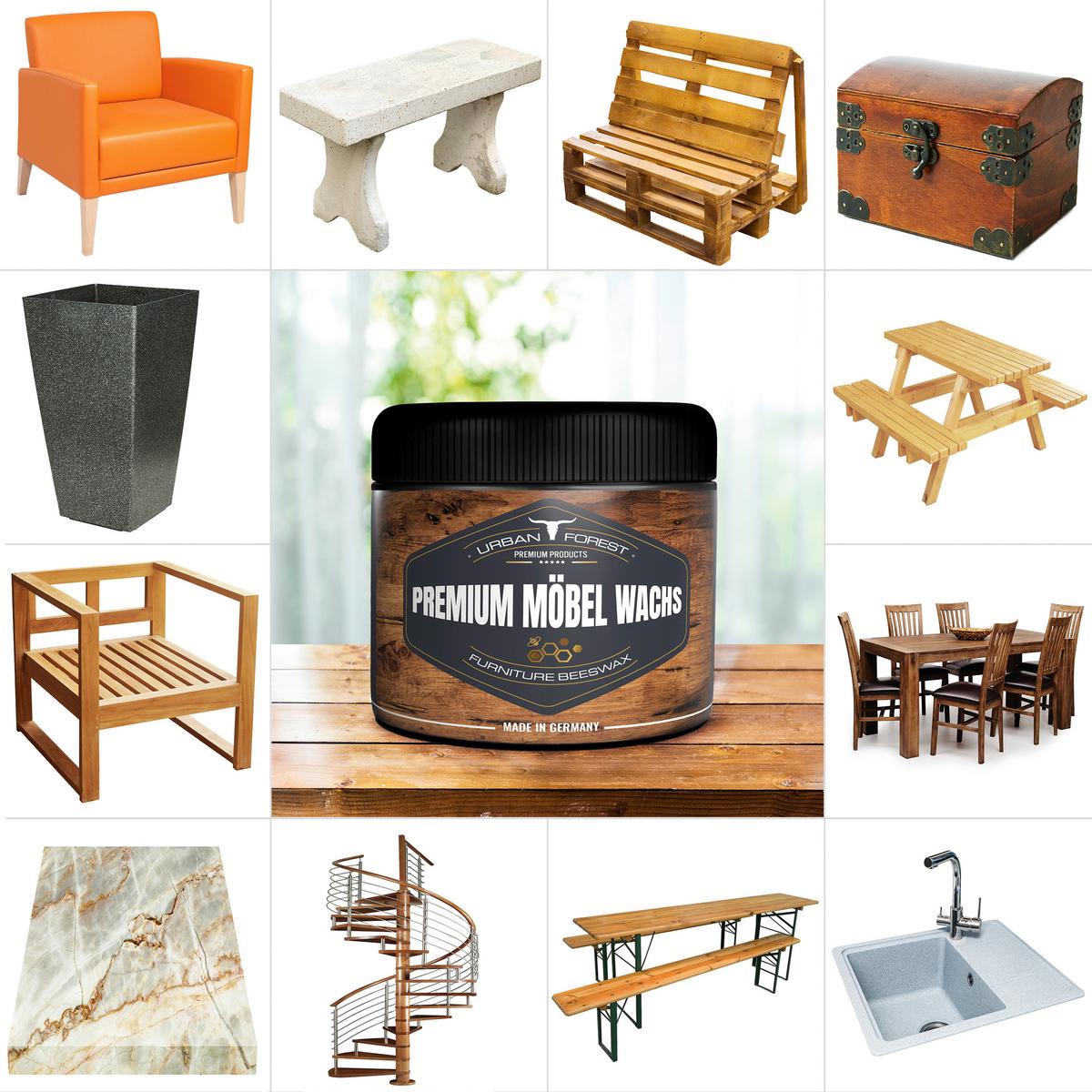 Möbelpflege Premium Möbel Wachs - Basics, Kunststoff (250ml) - Urban Forest