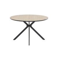 ESSTISCH KINDU T - Schwarz/Eiche Artisan, MODERN, Holzwerkstoff/Metall (120/120/76cm) - P & B