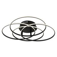 LED-Deckenleuchte,4000k,6650lm 67355-55 Kombos - Schwarz/Weiß, Design, Kunststoff/Metall (51,5/11,4cm) - Globo