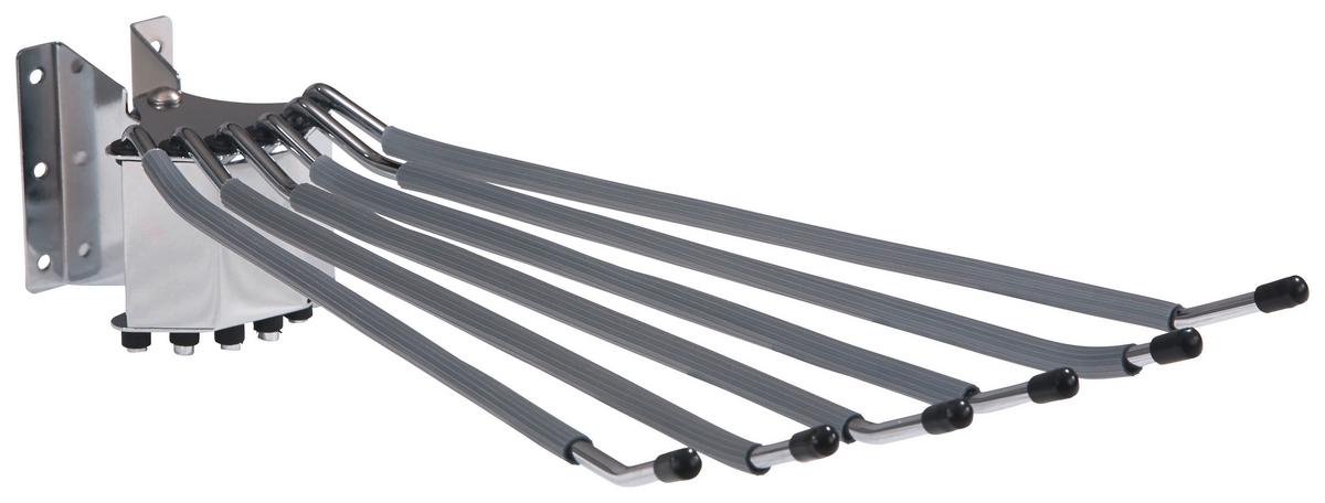 Hosenhalter Universal Metall 6 Bügel, Anti-Rutsch - Alufarben, Metall (8/43/43cm)