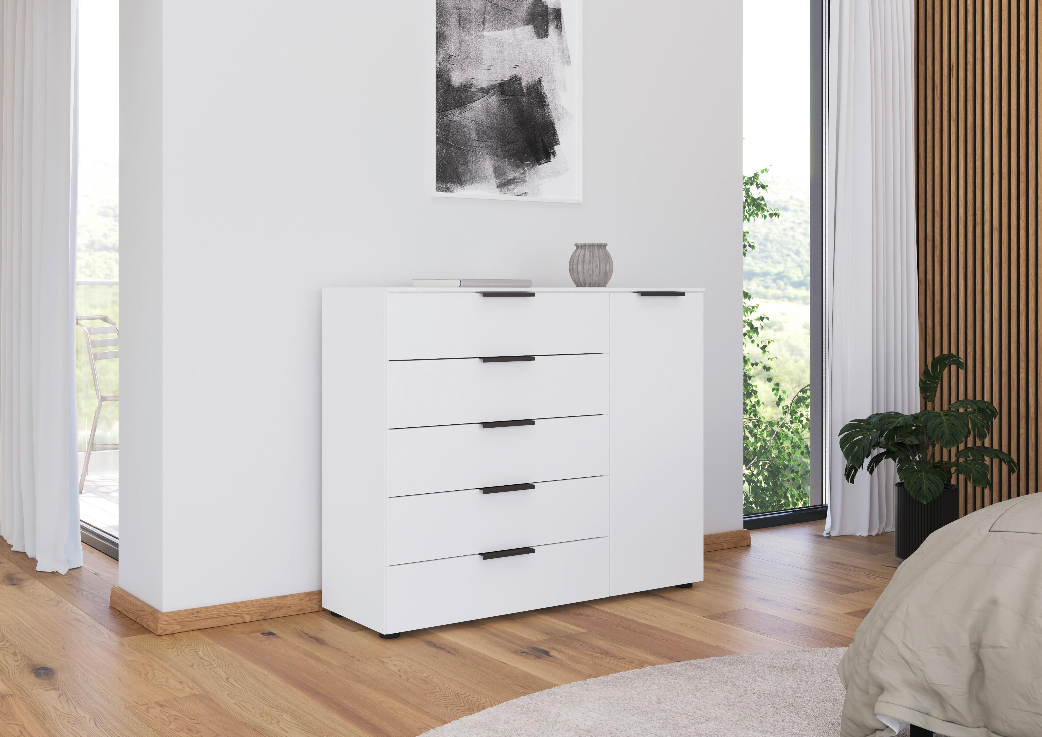 Kommode Flipp Weiß/graphitfarben B: 120 Cm - Schwarz/Graphitfarben, MODERN, Holzwerkstoff (120/100/42cm) - Rauch Möbel