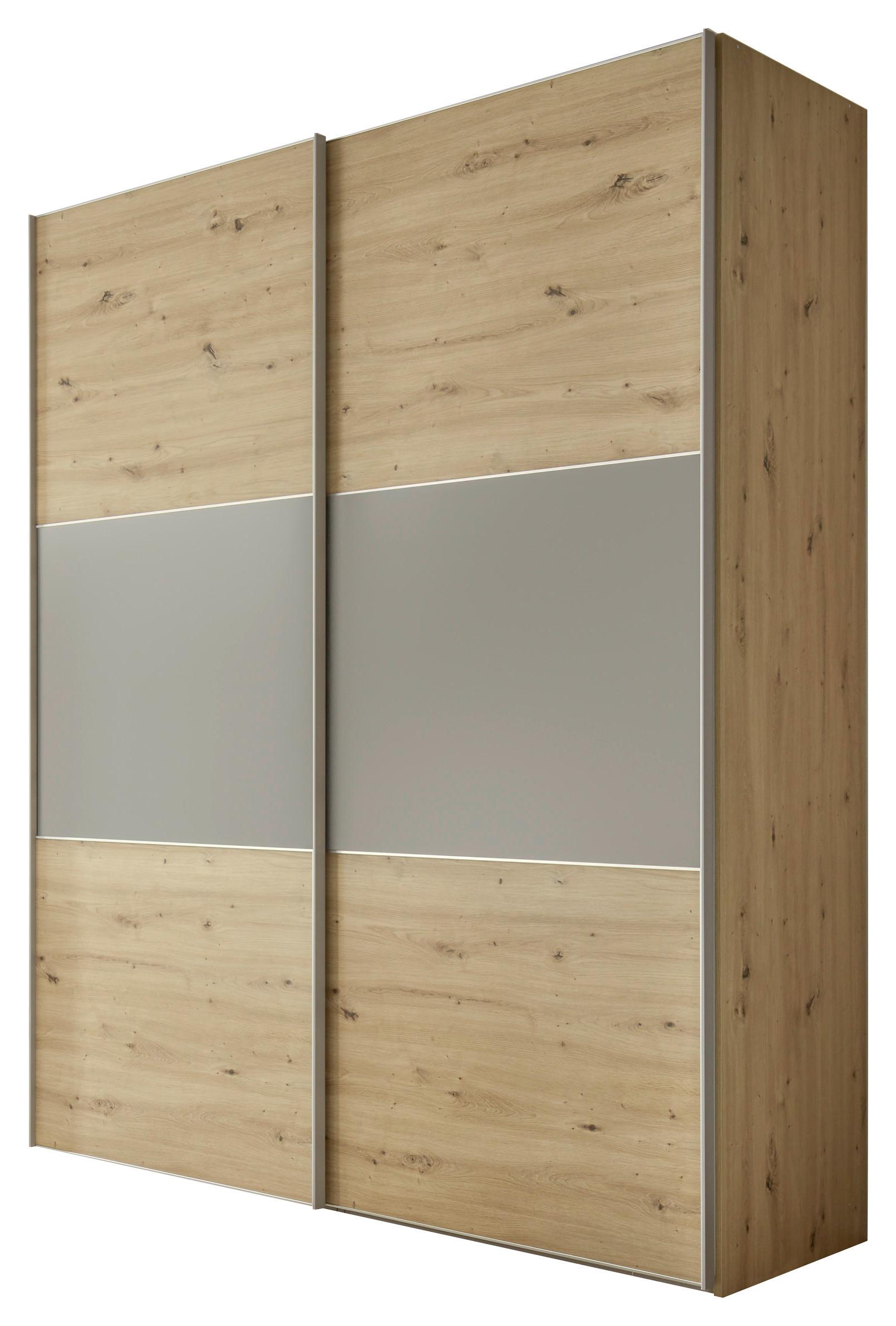 Schwebetürenschrank B: 167 Cm Includo, Artisan Eiche/grau - Eiche Artisan/Grau, Design (167/222/68cm) - MID.YOU