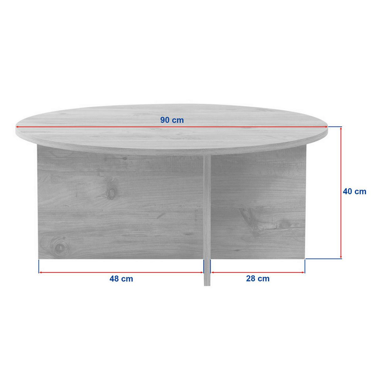 COUCHTISCH Soleil Creme L: 90cm - Creme, Design, Holzwerkstoff (90/90/40cm) - MID.YOU