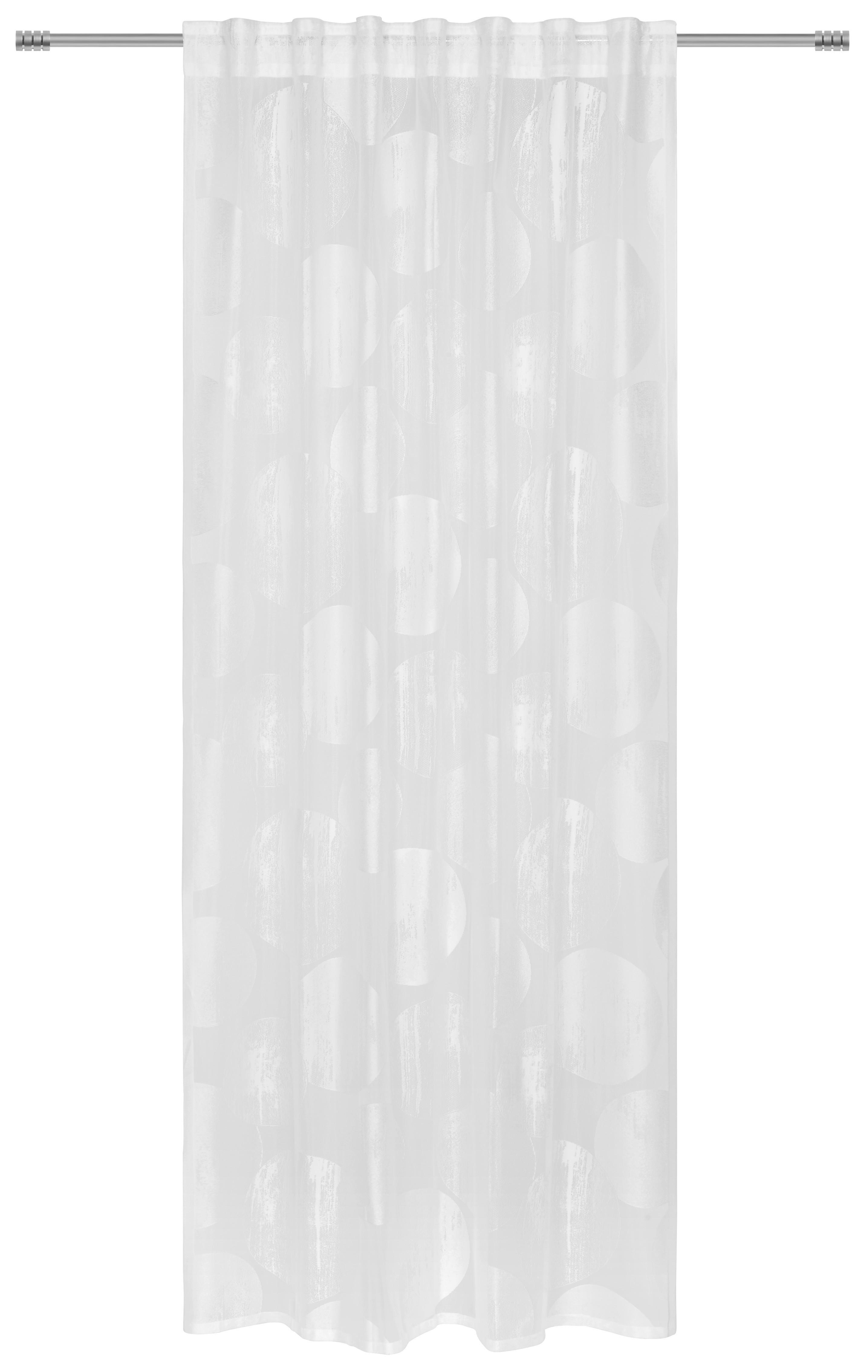 Transparenter Kombivorhang in Weiß mit Schlaufen