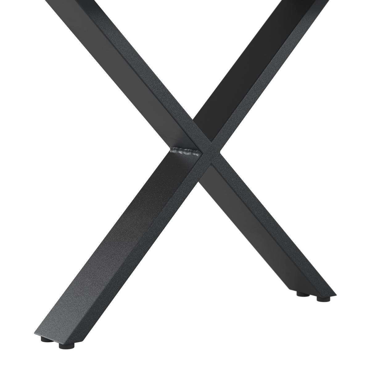 SEDACÍ LAVICE NOVA - černá/světle šedá, Moderní, kov/dřevo (140/97/64cm) - Bessagi Home