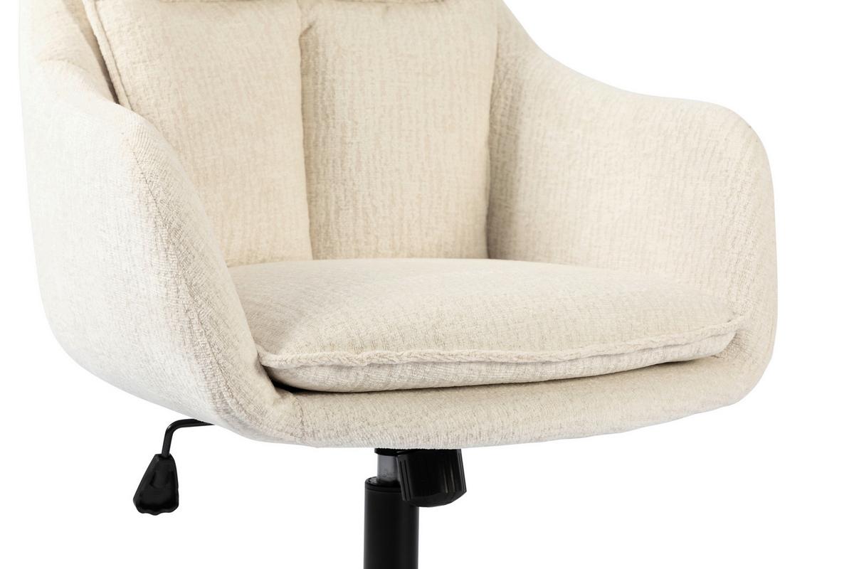 Drehstuhl Siena Beige B: 58 cm - Beige/Schwarz, MODERN, Kunststoff/Textil (58/85-93/58cm) - MID.YOU