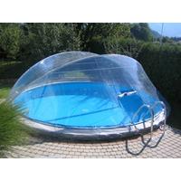 Pooldach Rund Ø 460 cm Kunststoff Transparent - Transparent, Basics, Kunststoff (460cm)