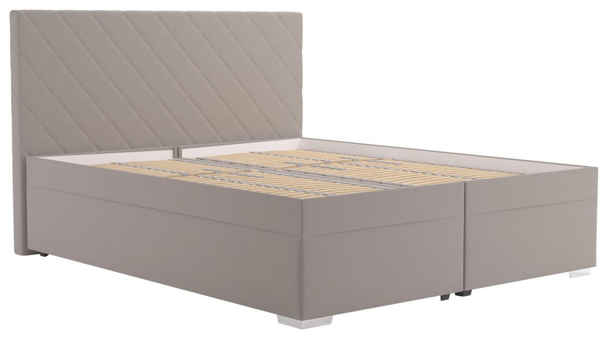 Čalouněná postel KLARA 180x200cm, cappuccino - cappuccino, Moderní, dřevo/textil (180/200cm)