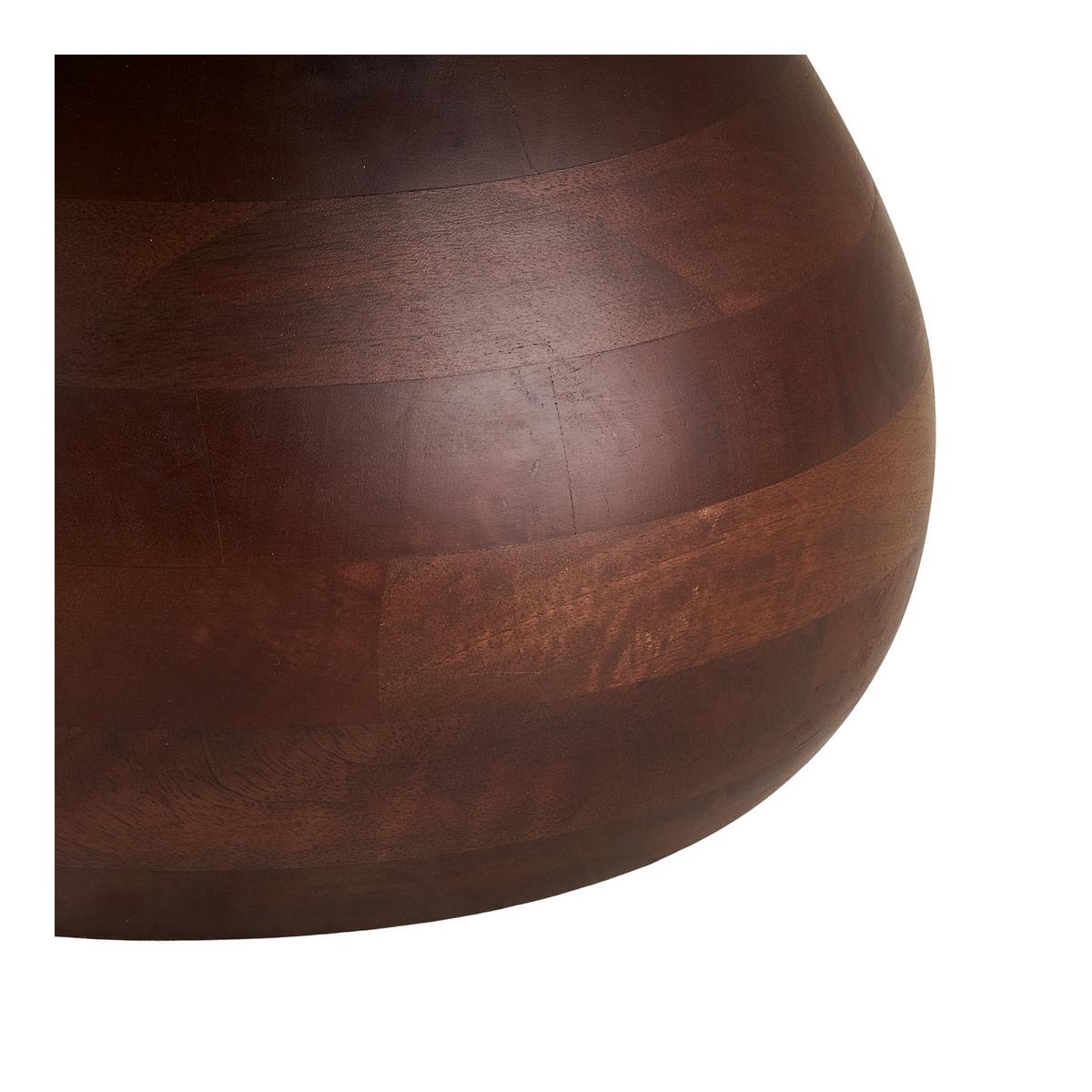 Couchtisch Heide Weiß/Dunkelbraun B: 70cm - Dunkelbraun/Weiß, Design, Holz/Stein (70/70/35cm) - MID.YOU
