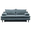 2-sitzer-sofa Mit Schlaffunkt. Fiore Und Bettkasten Türkis - Türkis/Schwarz, Design, Textil (202/85/99cm) - P & B