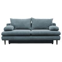 2-sitzer-sofa Mit Schlaffunkt. Fiore Und Bettkasten Türkis - Türkis/Schwarz, Design, Textil (202/85/99cm) - P & B