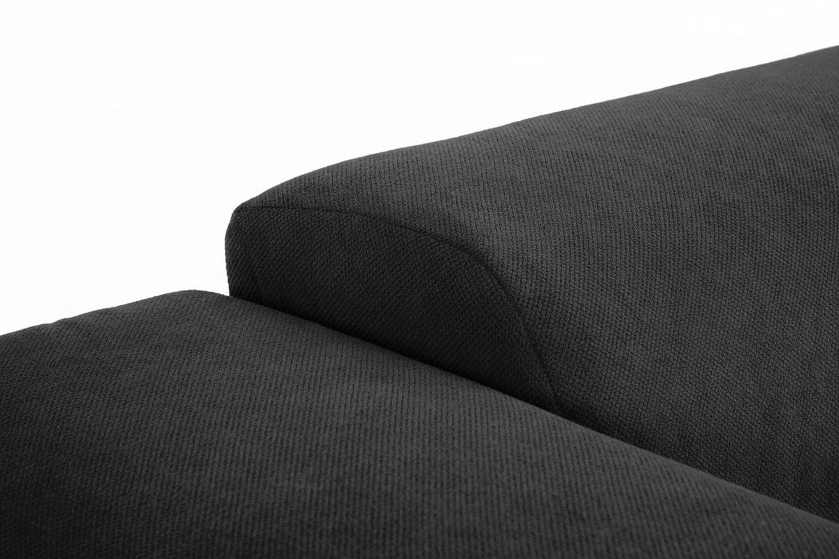 3-sitzer-sofa Manne Anthrazit B: 266 Cm - Anthrazit/Schwarz, Design, Textil (266/76/116cm) - MID.YOU