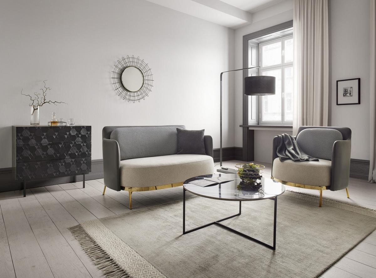 Komoda ROMA - čierna, Modern, kov/drevo (85/80/40cm) - Bessagi Home