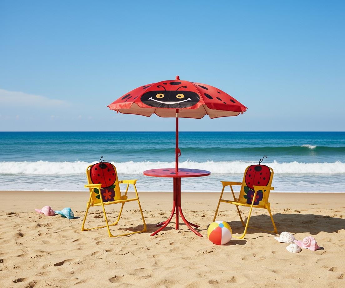 Kinder-Gartenset 672618 - Rot, MODERN, Textil/Metall - Siena Garden