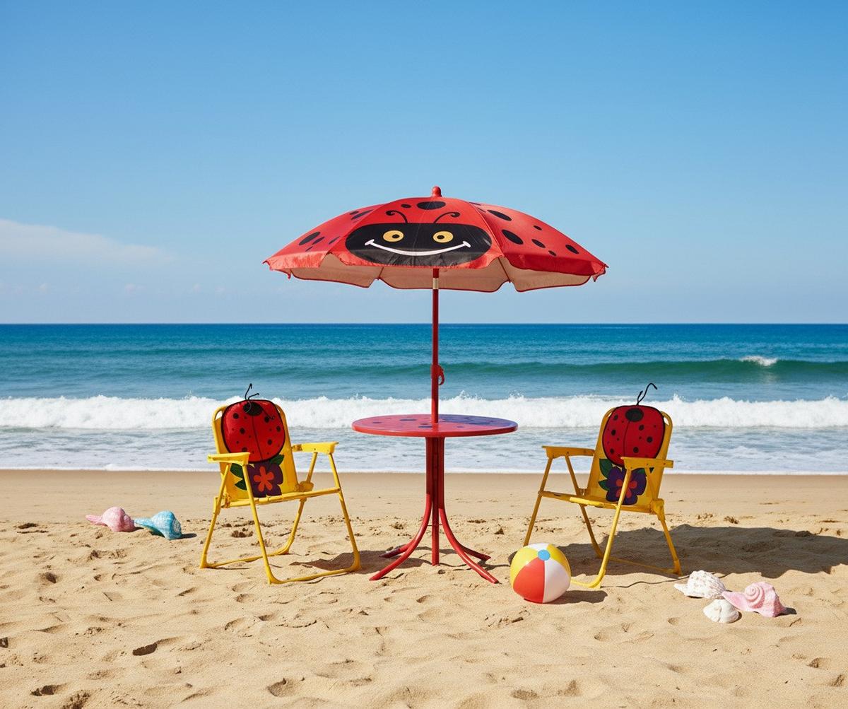 Kinder-Gartenset 672618 - Rot, MODERN, Textil/Metall - Siena Garden