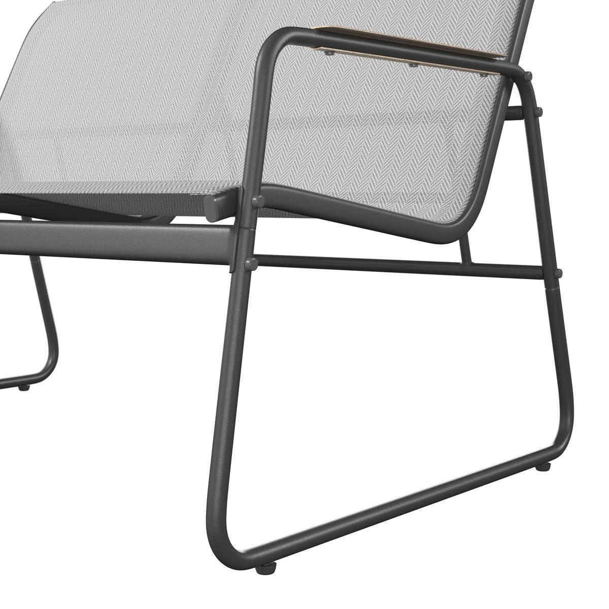 Loungegarnitur Mailand - Dunkelgrau/Hellgrau, MODERN, Kunststoff/Textil - Beldano