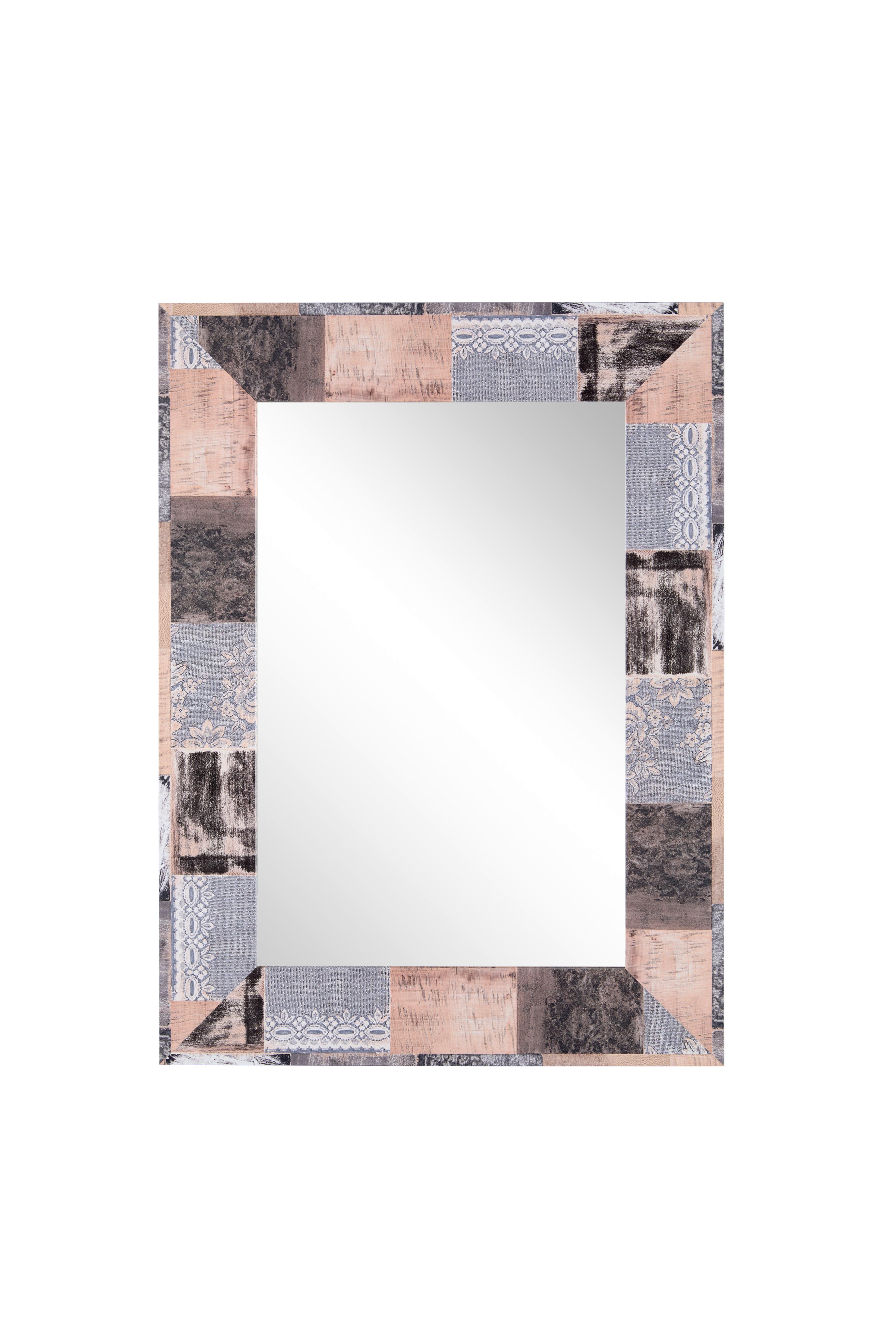 Dekospiegel Senara I Multicolor BxH: 78x58 cm - Multicolor, MODERN, Glas/Holzwerkstoff (78/58cm)