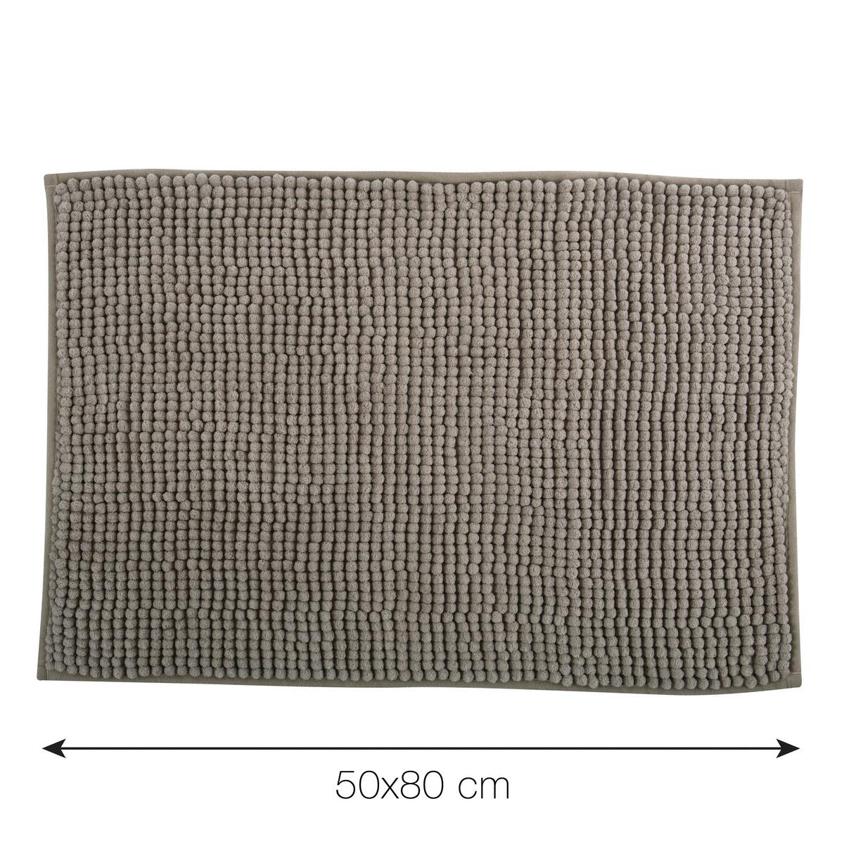 Badteppich Taupe 80/50 cm - Taupe, KONVENTIONELL (80/50cm) - Spirella
