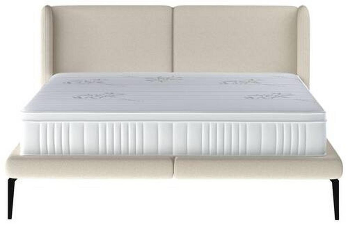 Polsterbett Tessina Now Or Never - Creme/Schwarz, MODERN, Textil (180/200cm) - Livetastic