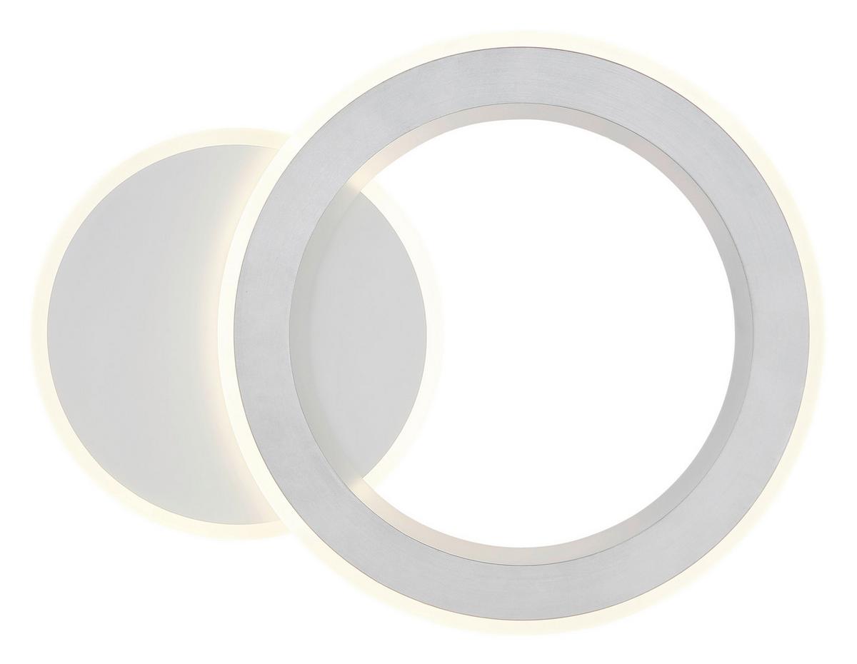 LED-Deckenleuchte 2700-6000k - Hellgrau/Schwarz, Design, Kunststoff/Metall (51/38/4cm) - Globo