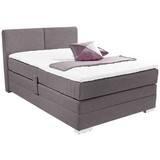 Boxspringbett mit Bettkasten 140x200cm Tina, Grau - Grau, KONVENTIONELL, Textil (140/200cm)