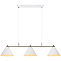 Hängeleuchte Klint Pendant 3l White/Steel - Weiß, Basics, Metall (98/21/21cm) - Markslöjd