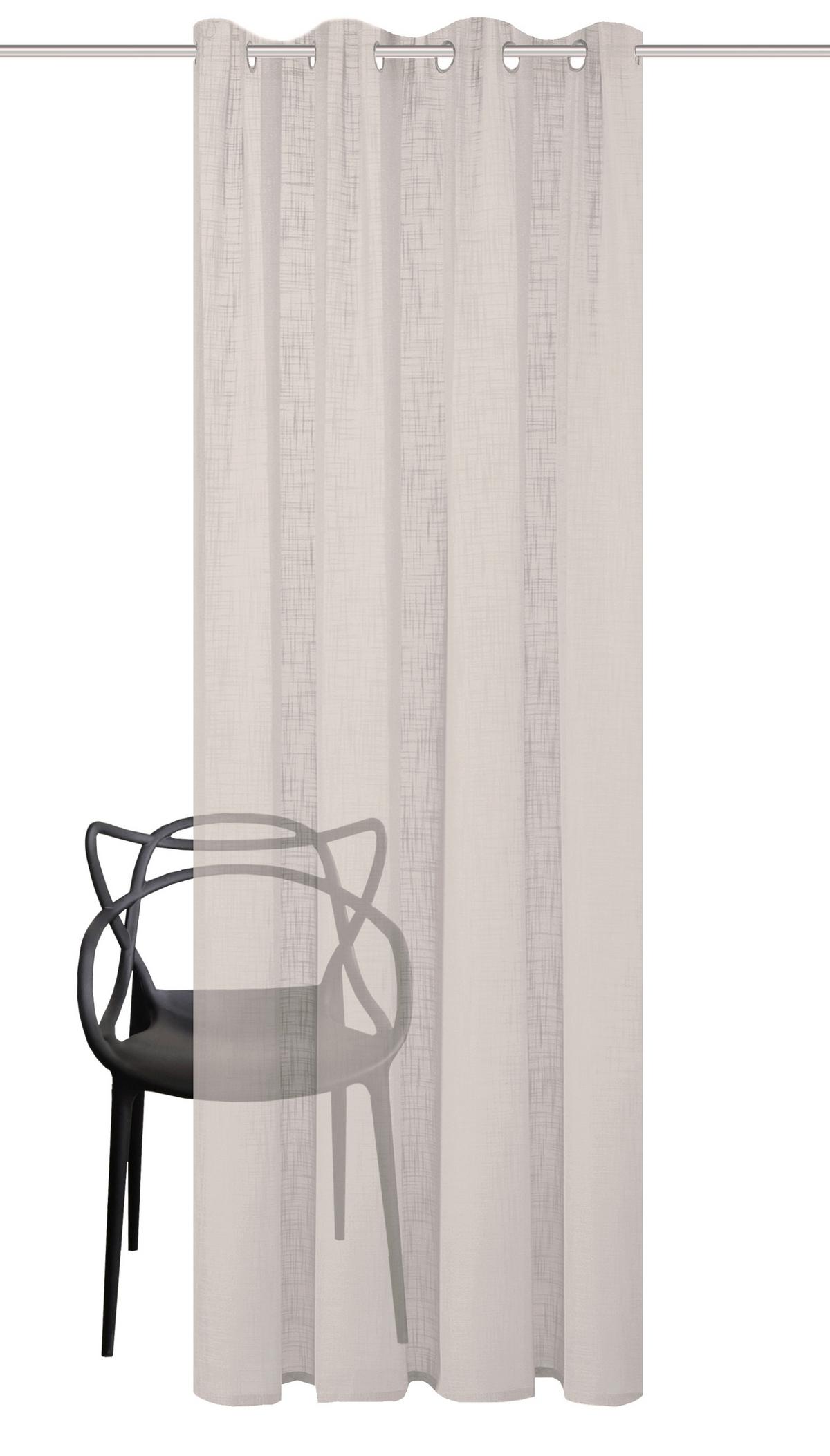 Ösenvorhang Softy - Taupe, Basics, Textil (140/225cm)