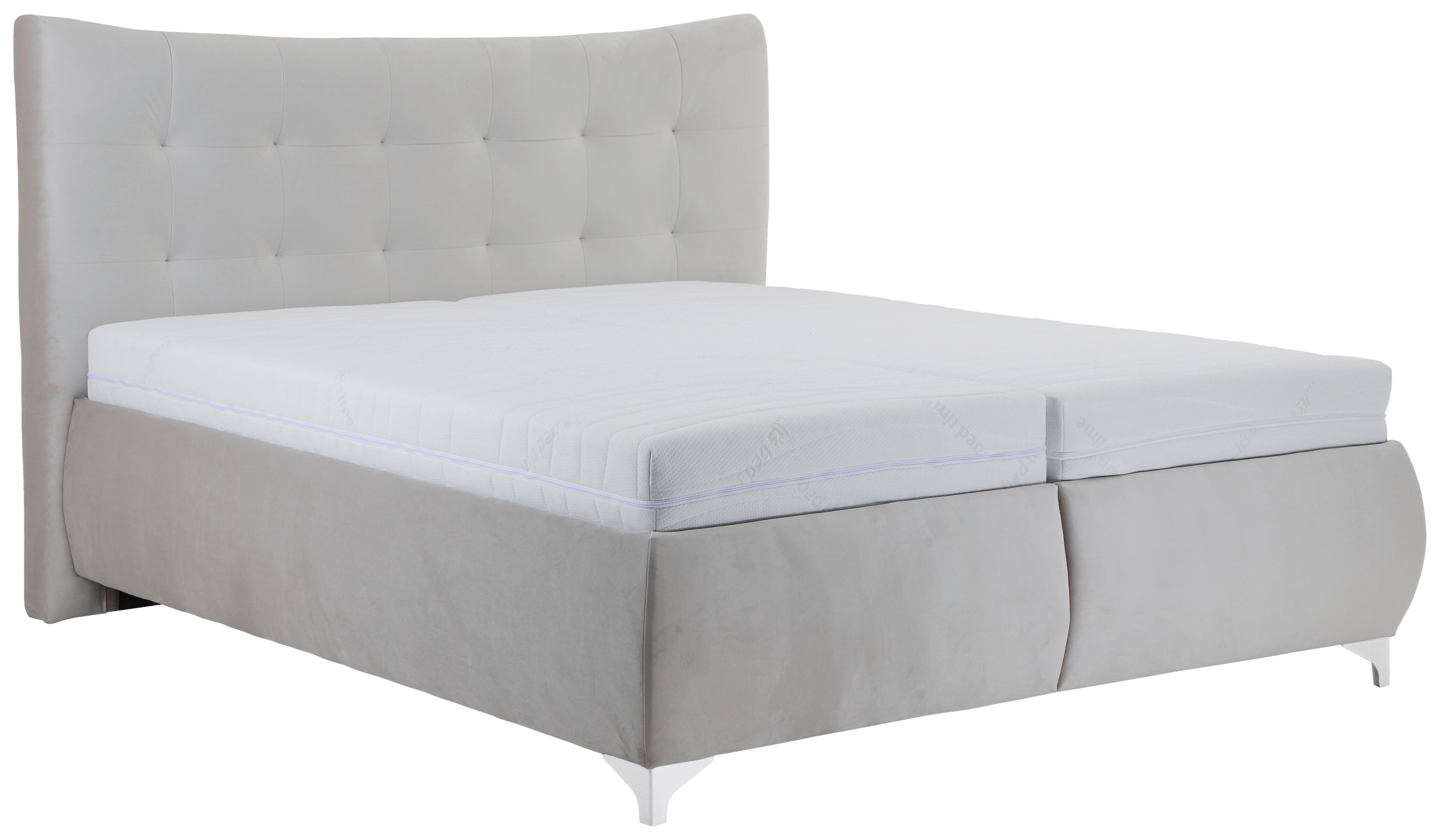 Čalouněná postel VIVARA 160x200, krémová - krémová, Moderní, dřevo/kompozitní dřevo (160/200cm)