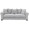 2-Sitzer-Sofa Mit Schlaffunktion Maureen B:247cm - Hellgrau/Schwarz, KONVENTIONELL, Textil (247/95/125cm) - MID.YOU