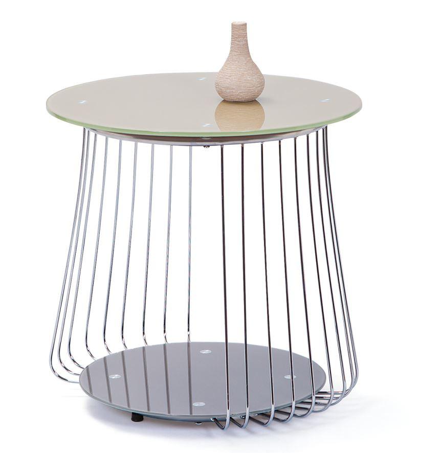 Couchtisch Rivoli Silberfarben - Silberfarben, Basics, Glas/Metall (50/50/50cm) - MID.YOU