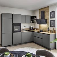 ECKKÜCHE WIN - Eichefarben/Anthrazit, MODERN, Holzwerkstoff (278,2/205,2cm) - Express-Kuechen