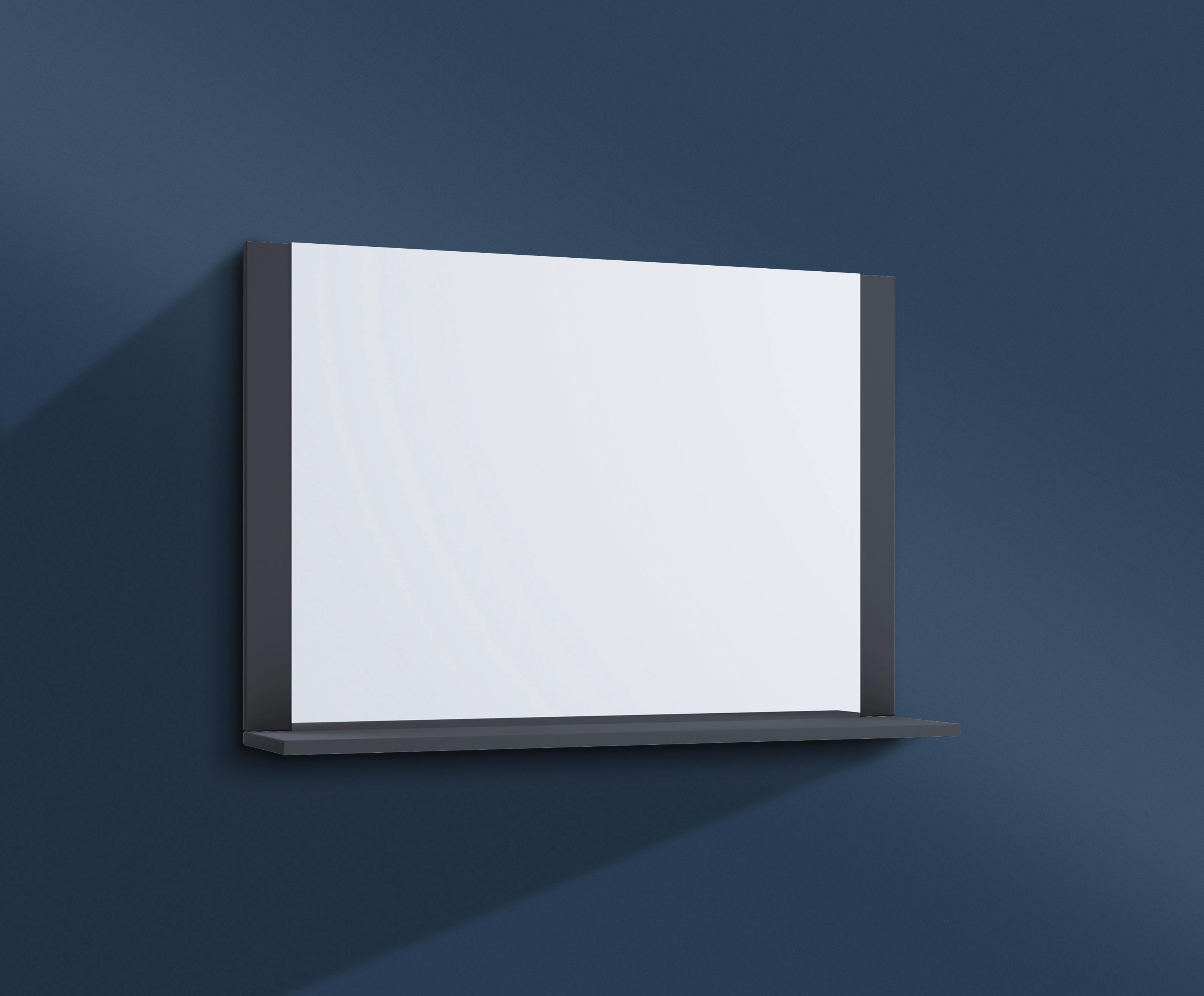 Antracitové Zrcadlo Do Koupelny Lendas Š: 80 Cm - antracitová, Moderní, kompozitní dřevo (80/55/17cm) - MID.YOU
