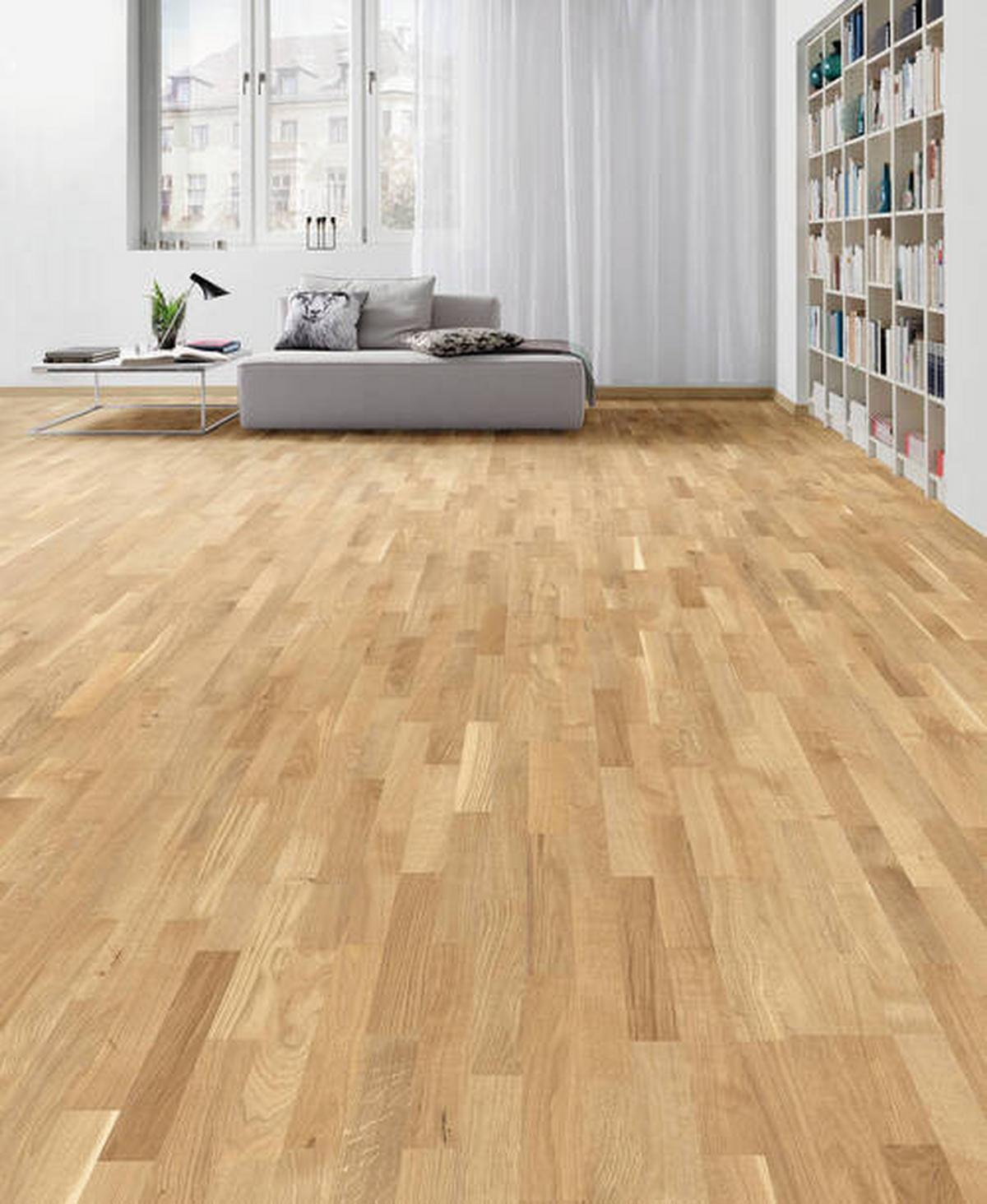 Parkettboden Eiche Schiffsboden Stärke 12mm - Eichefarben, Basics, Holzwerkstoff (18/220cm) - Living by HARO