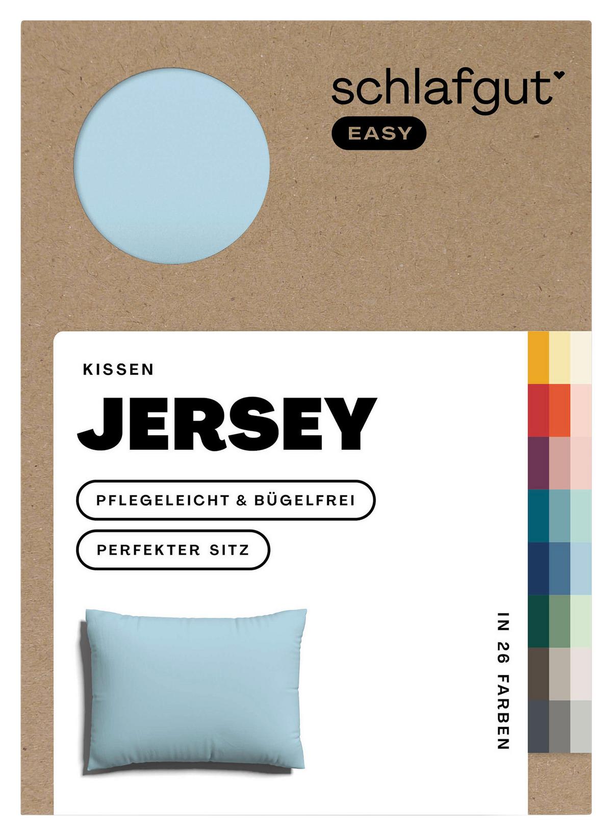 Kissenhülle Easy Jersey - Hellblau, Basics, Textil (40/60cm) - Schlafgut
