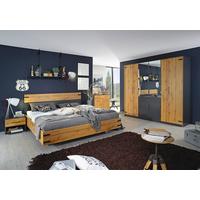 Bett Nevada Eiche Artisan 160x200 Cm - Dunkelgrau/Eiche Artisan, MODERN, Holzwerkstoff/Kunststoff (160/200cm) - Rauch Möbel