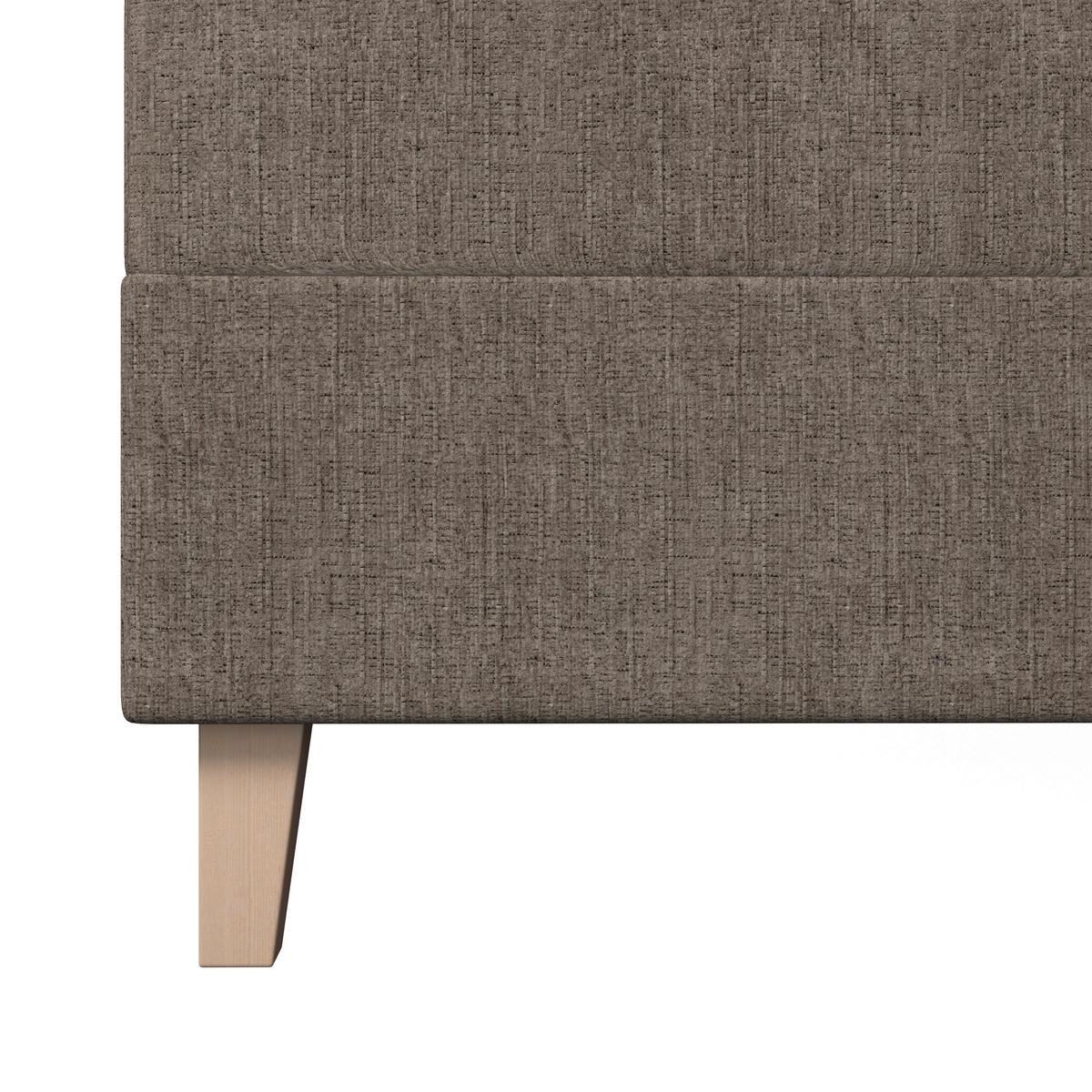 Boxspringová posteľ MONZA 180x200, hnedá - hnedá/farba duba, Modern, drevo/textil (180/200cm) - Bessagi Home