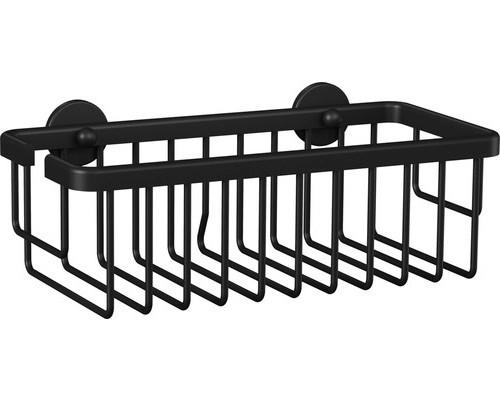 Duschablage Aluxx Schwarz B: 25 cm - Schwarz, Trend, Metall (25/12,5/9,2cm) - Tesa