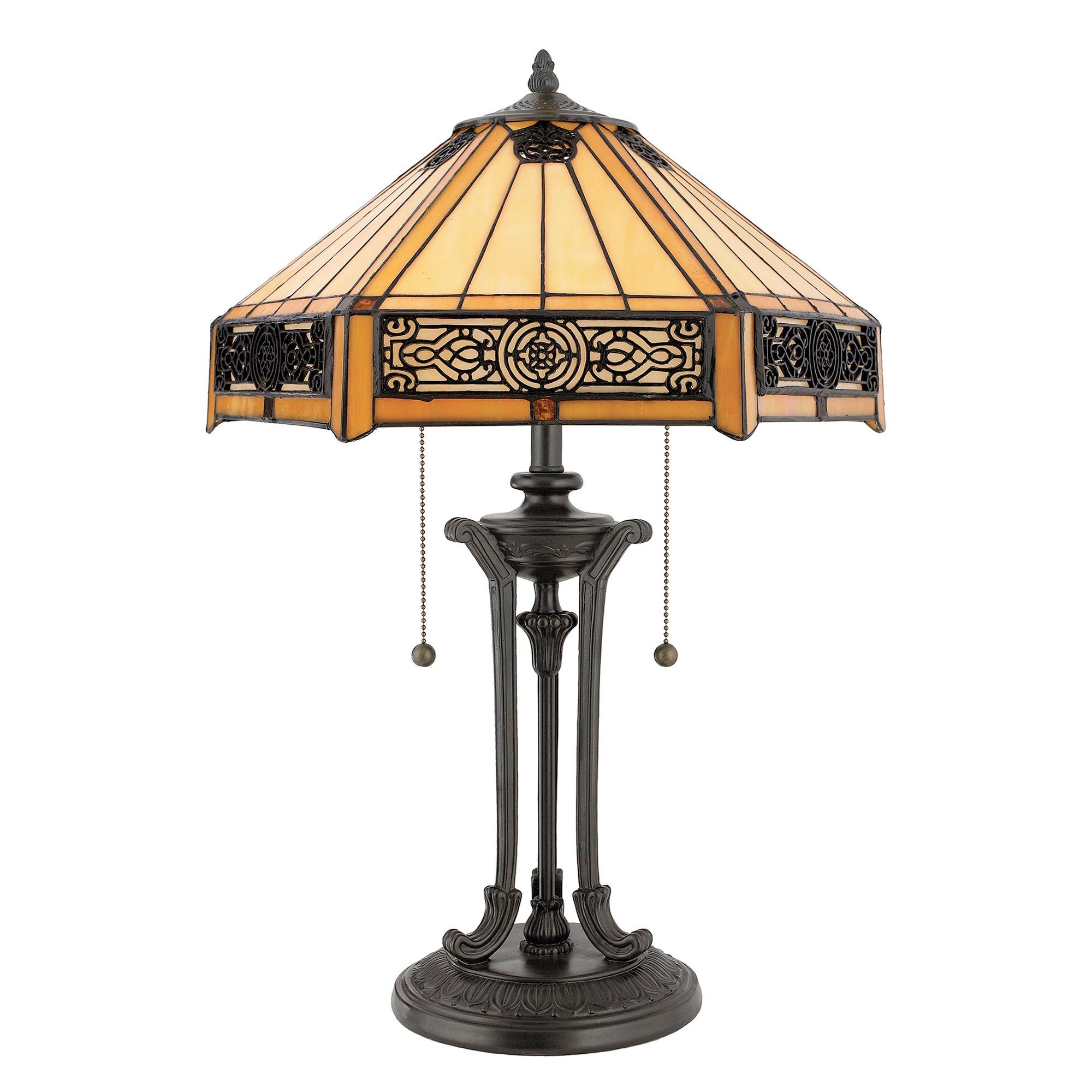 Tischlampe Indus Bronzefarben Qz-Indus-Tl Tiffany