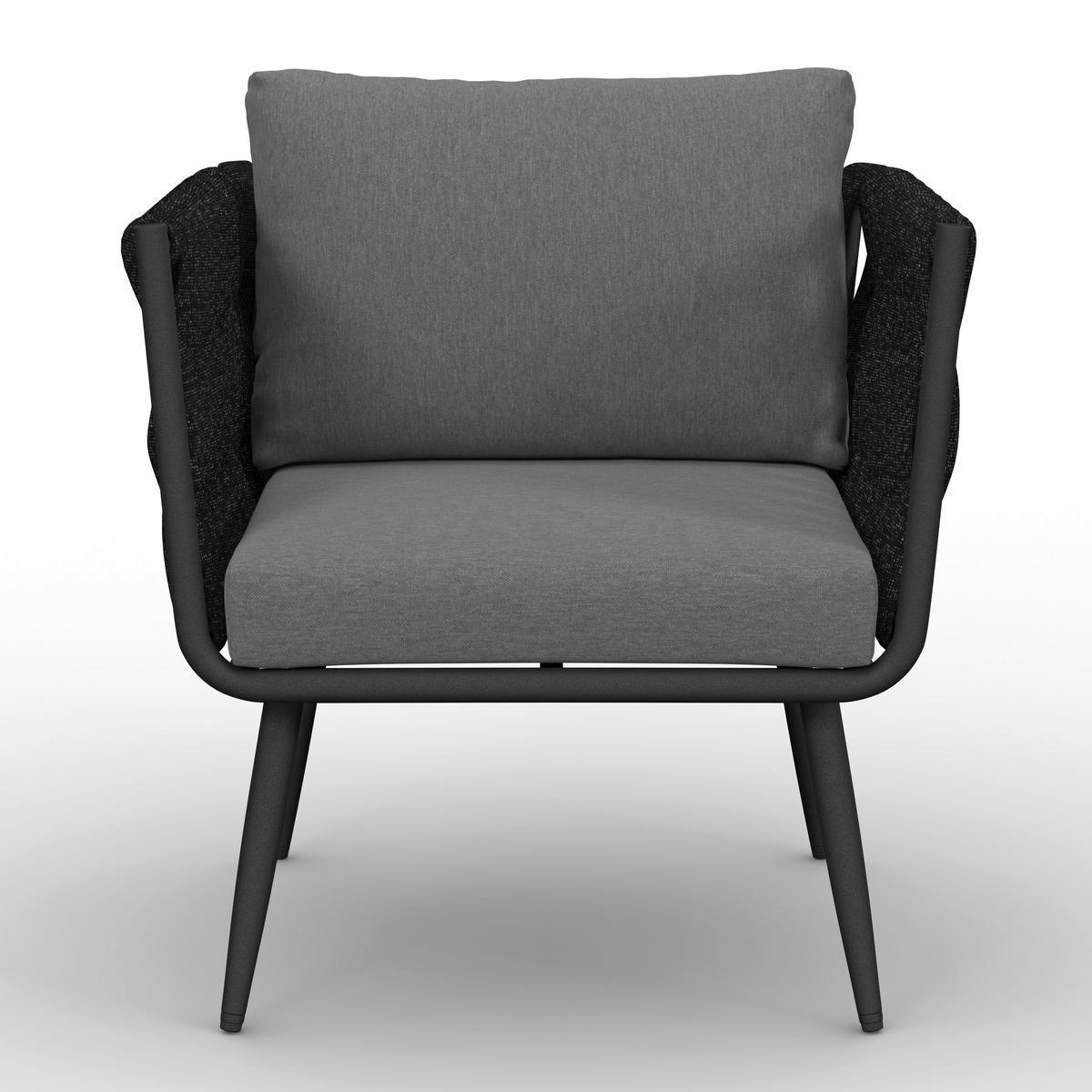 JEDÁLENSKÁ TERASOVÁ SÚPRAVA MILA - tmavosivá, Modern, kov/textil - Bessagi Garden