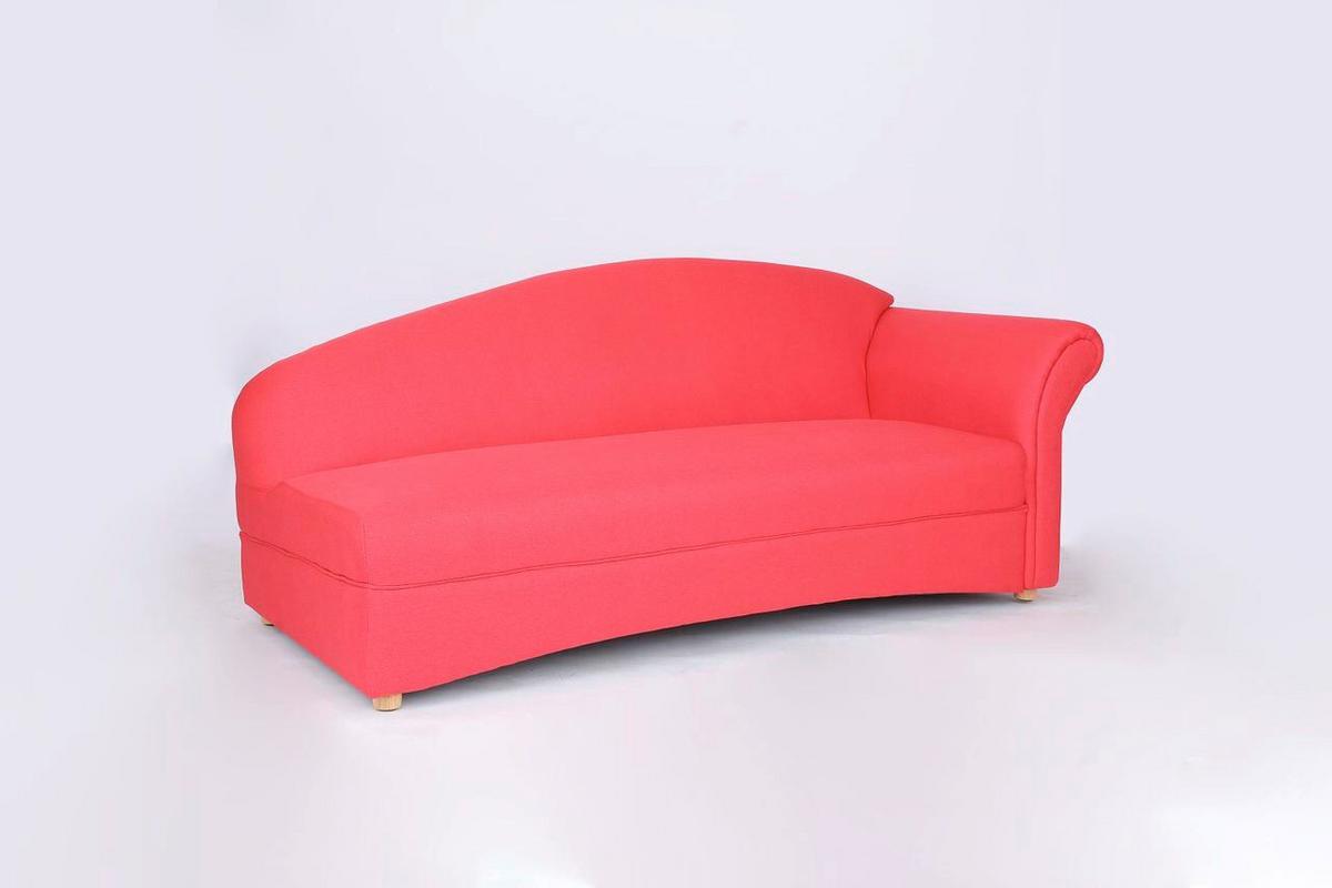 3-Sitzer Loretta ca.193x83x85 cm, Armlehne rechts - Rot, Basics, Holz/Textil (193/83/85cm)