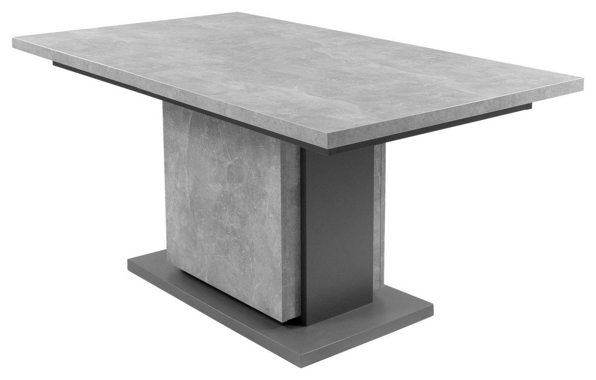 Esstisch Ausziehbar Britta 160-215x90 Cm Grau - Anthrazit/Grau, MODERN, Holzwerkstoff (160-215/90/75cm) - MID.YOU