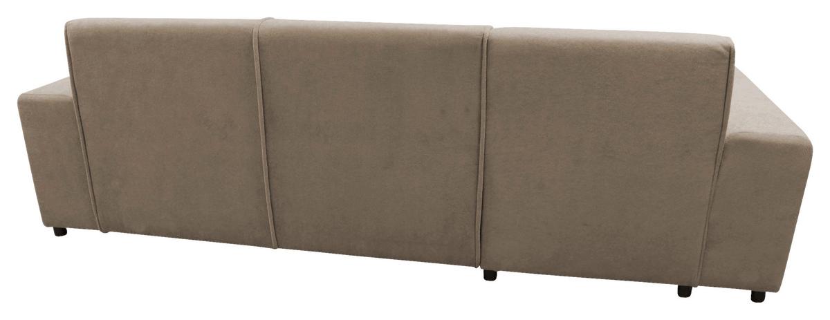 Ecksofa Classic Taupe 175x270 cm - Taupe/Schwarz, Design, Textil (175/270cm) - MID.YOU