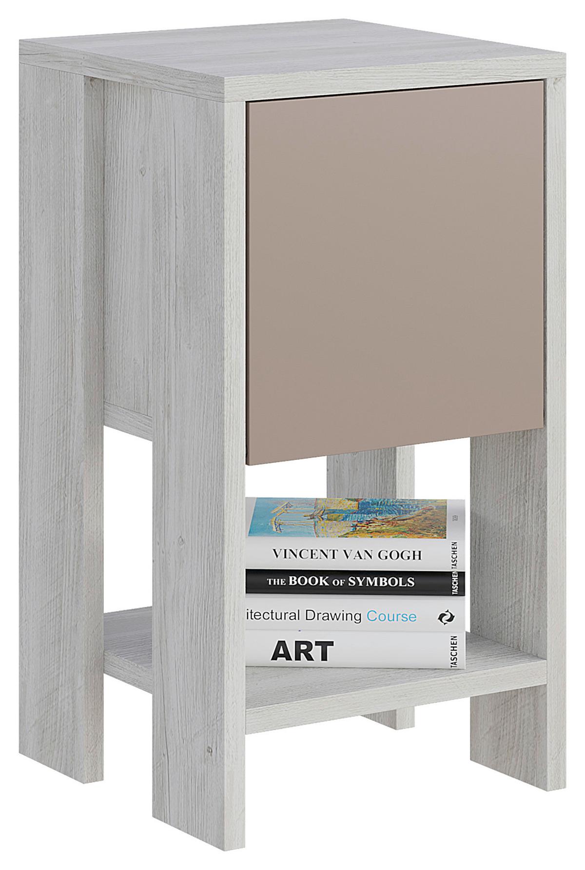 Nočný stolík EMA béžový - béžová, Design, kompozitné drevo (30/55/30cm) - Livetastic