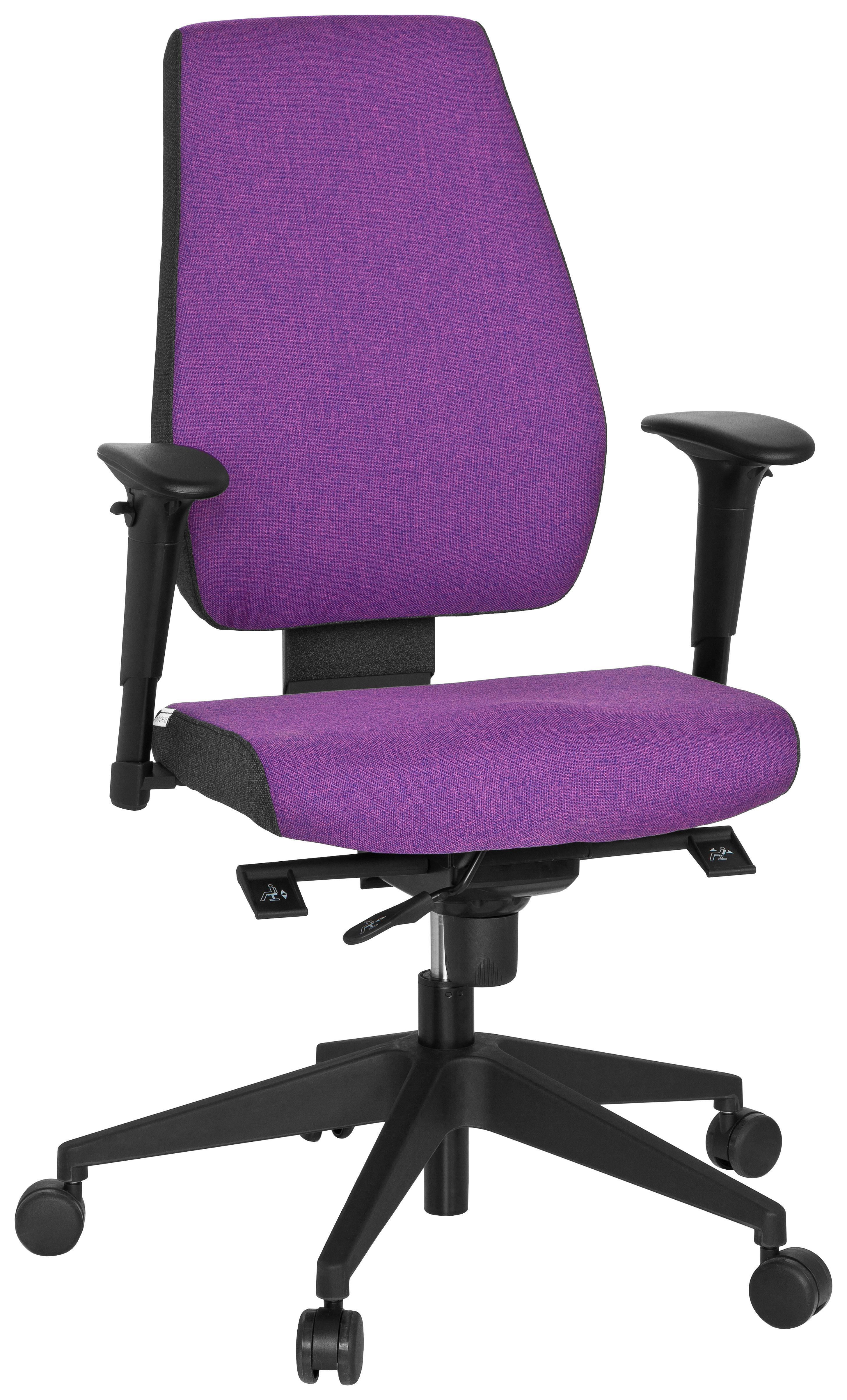 Drehstuhl Pro-Tec 500 Lila - Dunkelgrau/Lila, MODERN, Kunststoff/Textil (56/123/47cm) - MID.YOU