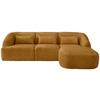 Ecksofa Caponi Goldfarben S: 256x160 Cm - Goldfarben/Schwarz, MODERN, Textil (256/160cm) - Livetastic