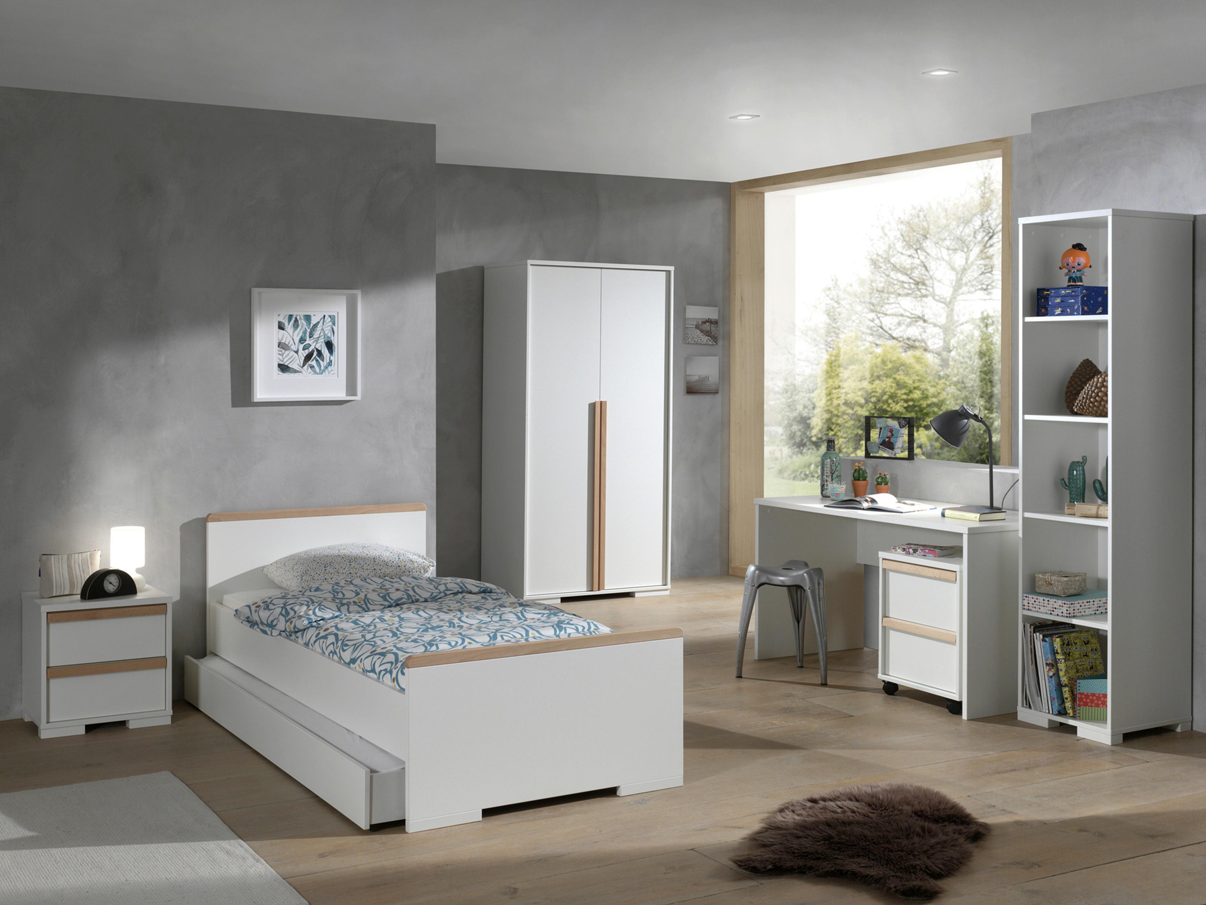 Drehtürenschrank B: 98,5 cm London Weiß