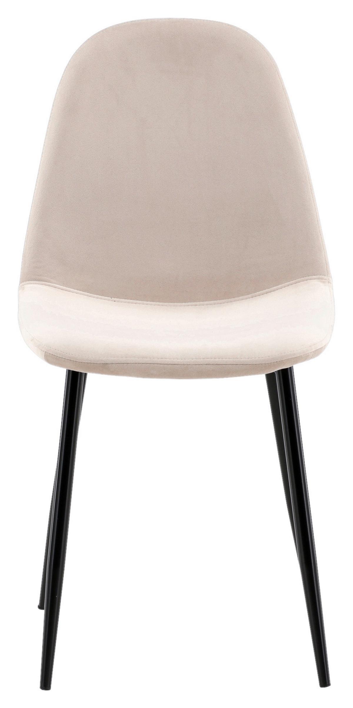 Stuhl-Set Polar - Beige/Schwarz, Design, Textil/Metall (44/88/53cm) - Livetastic