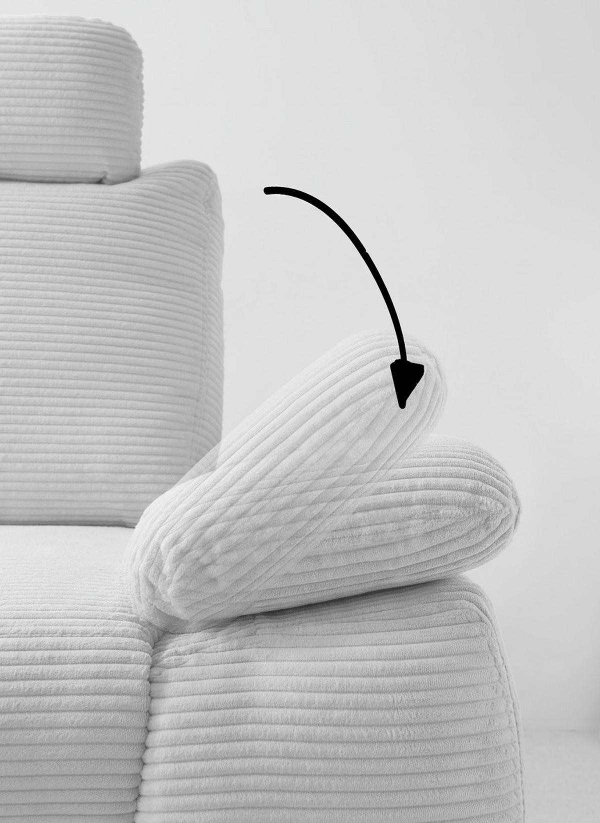 Eckschlafsofa Positano, Grau S: 261x206 Cm - Wildeiche/Grau, MODERN, Textil (261/206cm) - Livetastic